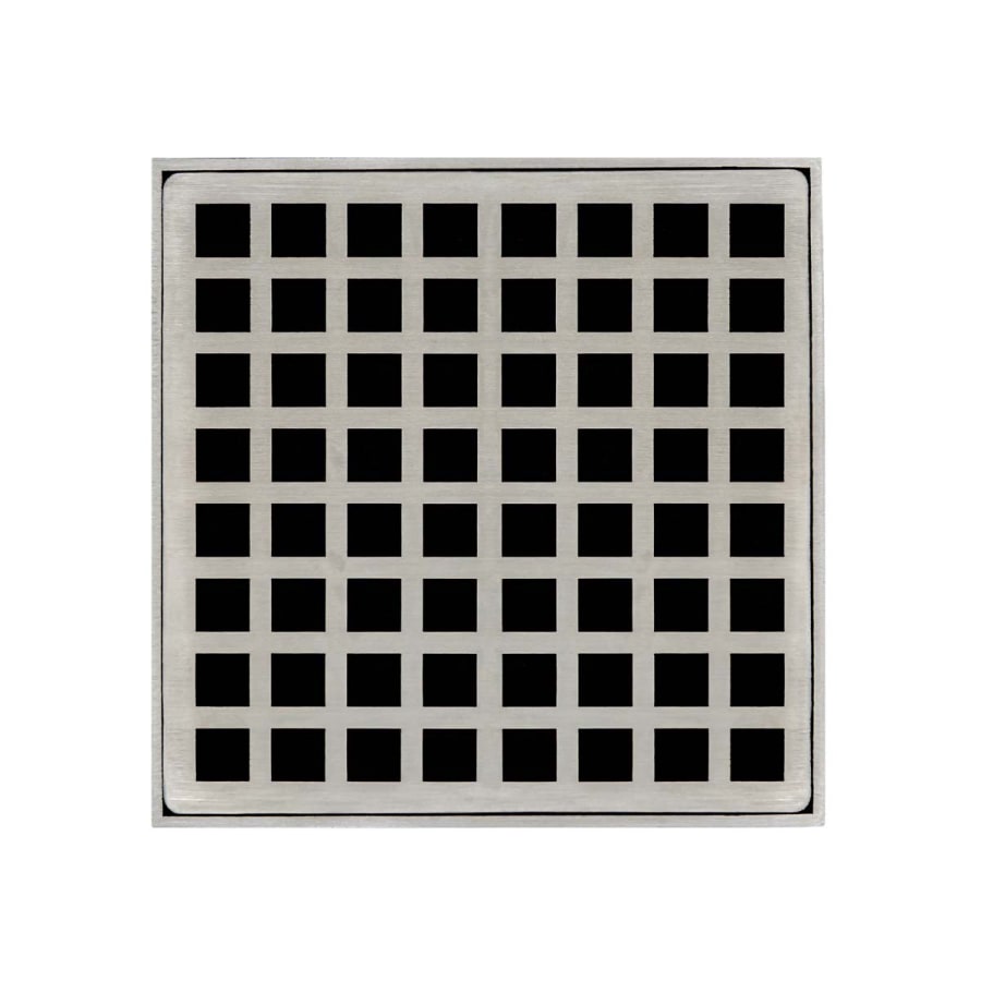 QS 5 SS 5 in. Square Drain Grate Only for Select Center - Satin Stainless