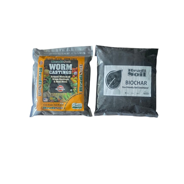 RS5-BC5 5 & 5 lbs Readi Soil Worm Castings & Biochar