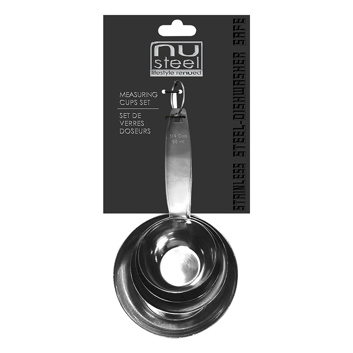Picture of NuSteel TG-MC-4 Stainless Steel Measuring Cup - Set of 4