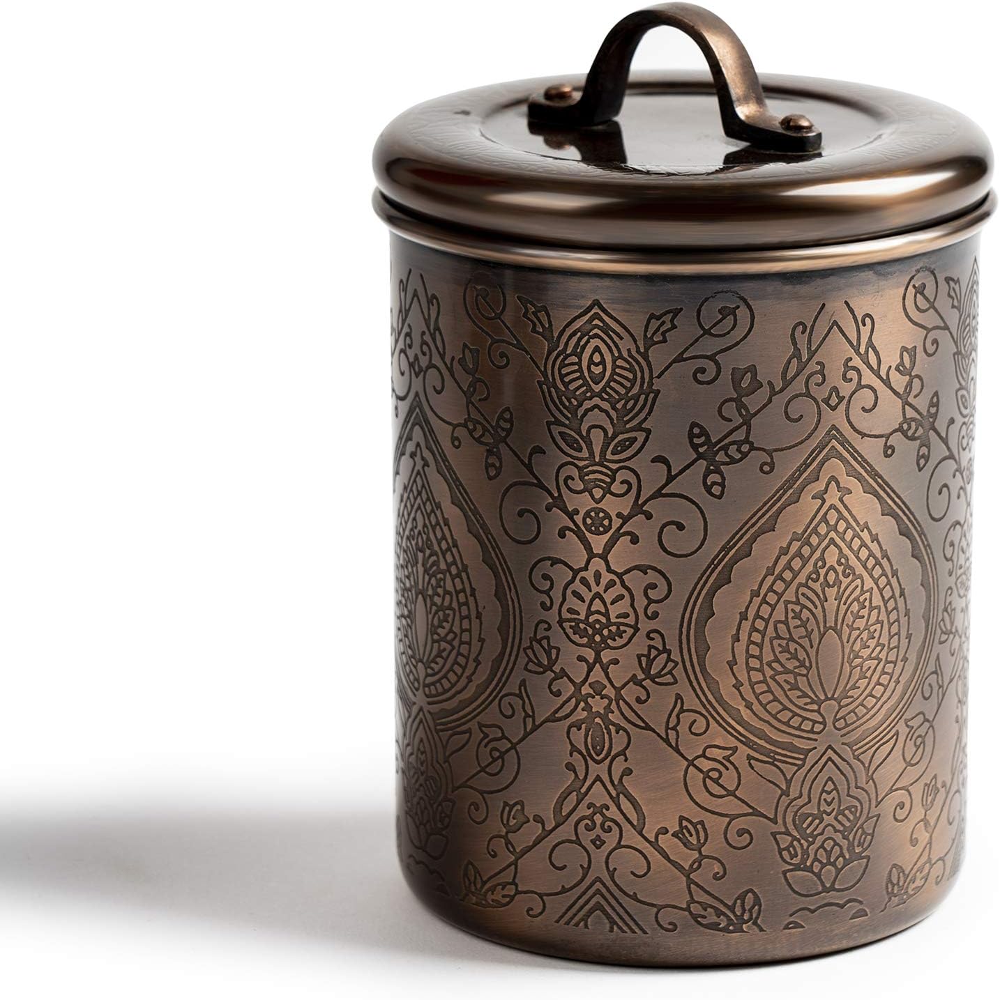 Picture of Nusteel TG-916AC-1 1 qt. Etched Antique Copper Canister