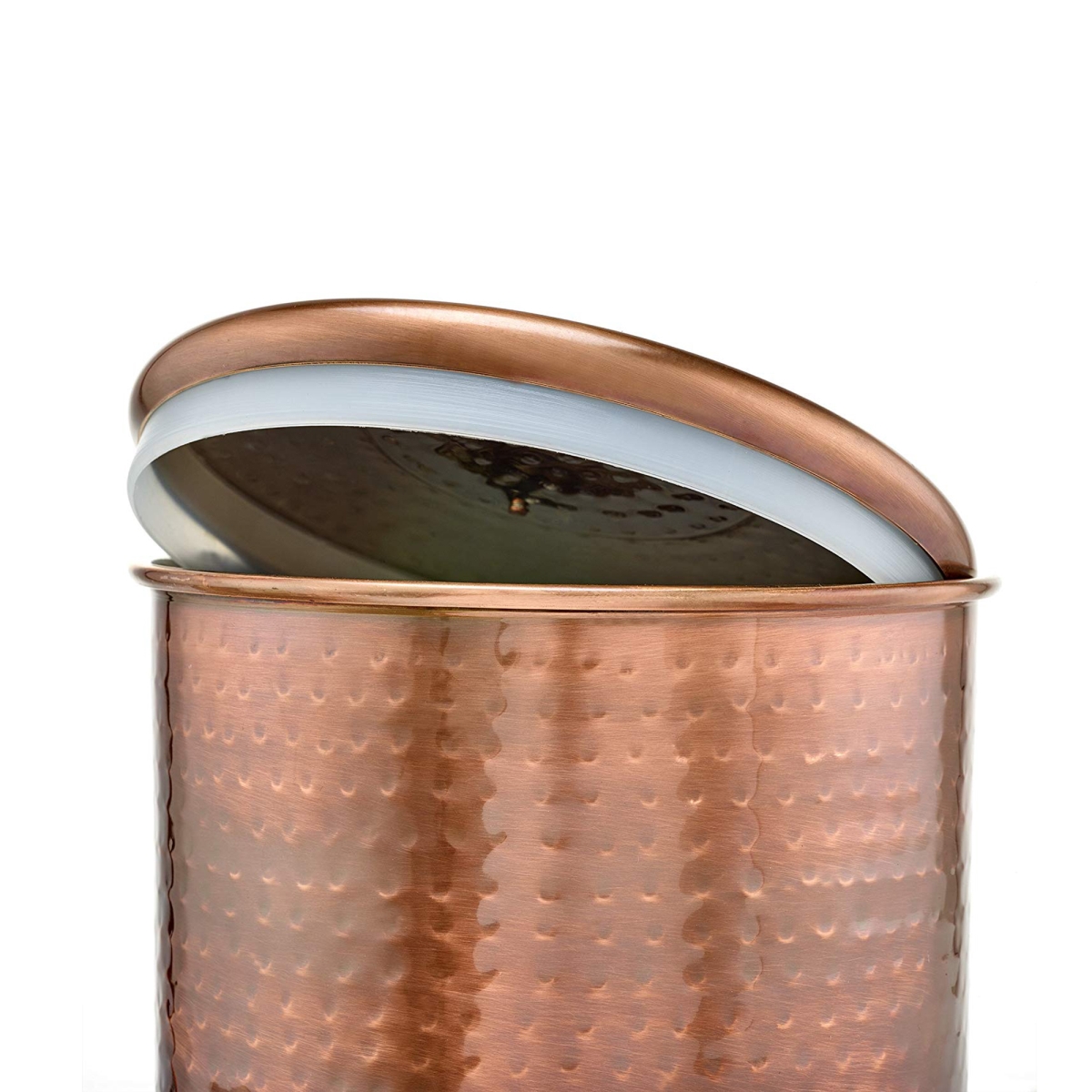 Picture of Nusteel TG-1843AC-4 4 qt. Hammered Antique Copper Canister