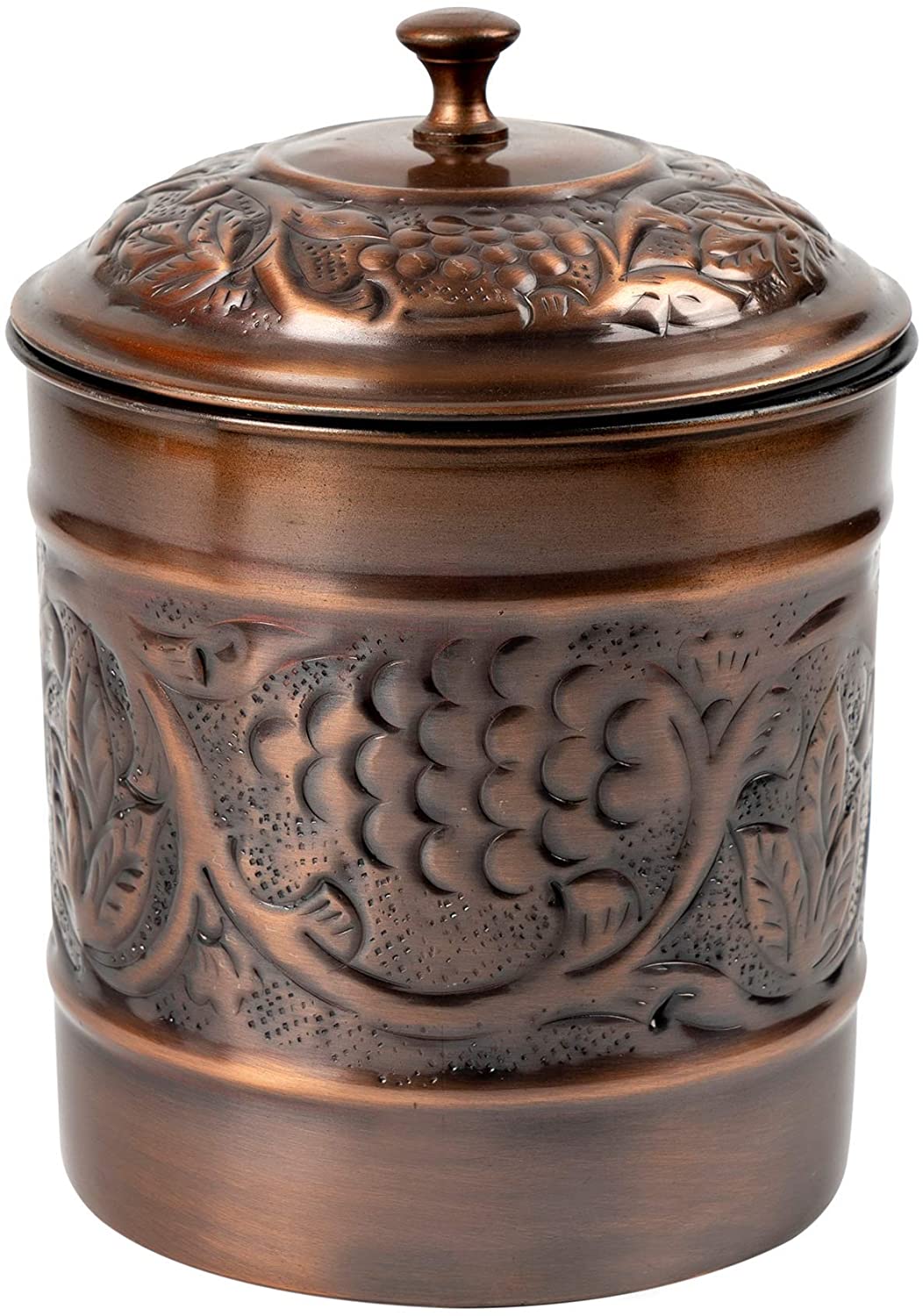 Picture of Nusteel TG-811AC-1 1 qt. Embossed Antique Copper Canister