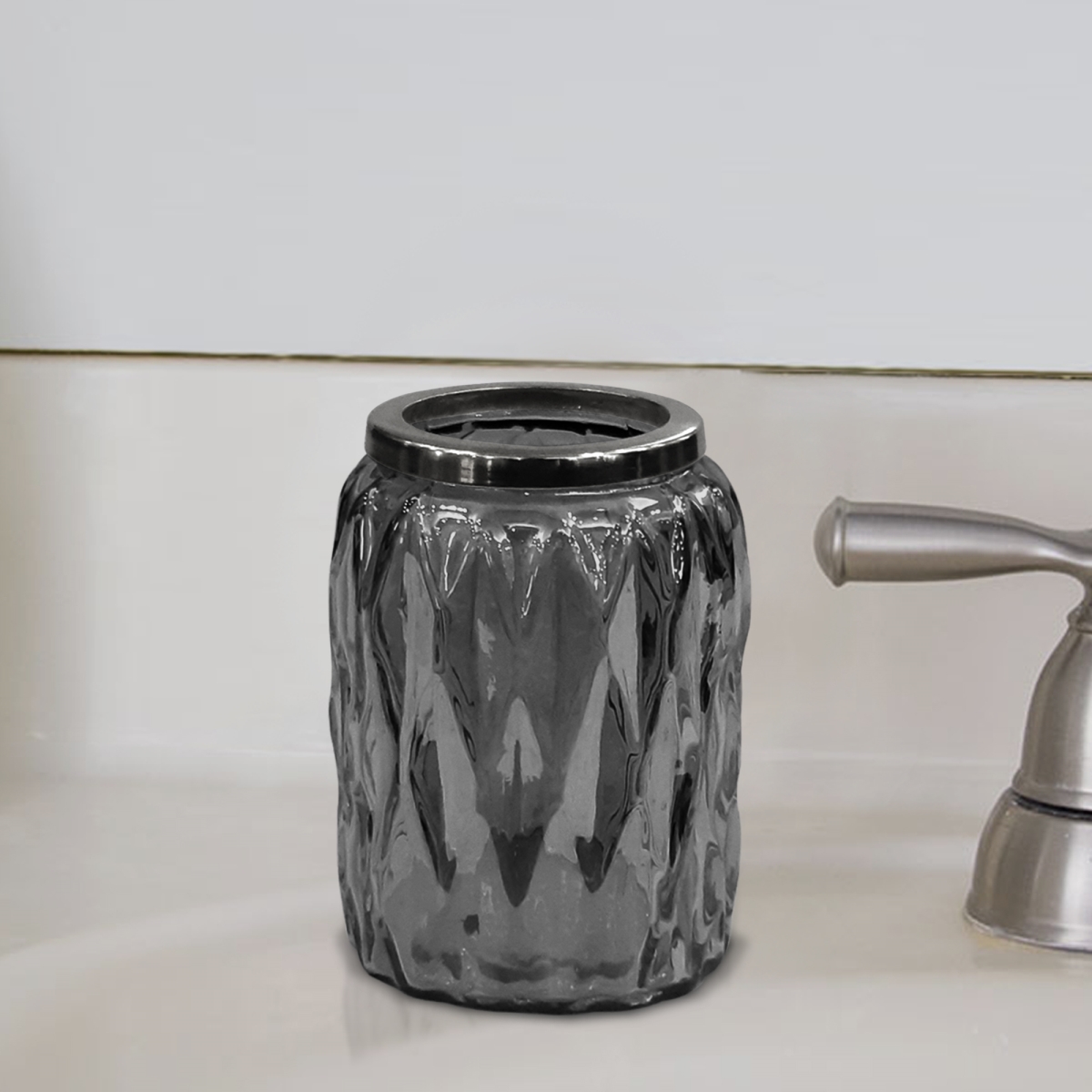 Picture of Nusteel GLA328D-5 Black Glass With Black Nickel Steel Tumbler