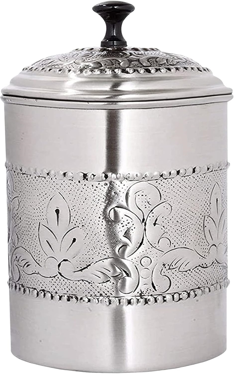 Picture of nu steel TG-411-3 Antique Pewter Embossed Canister 3 QT