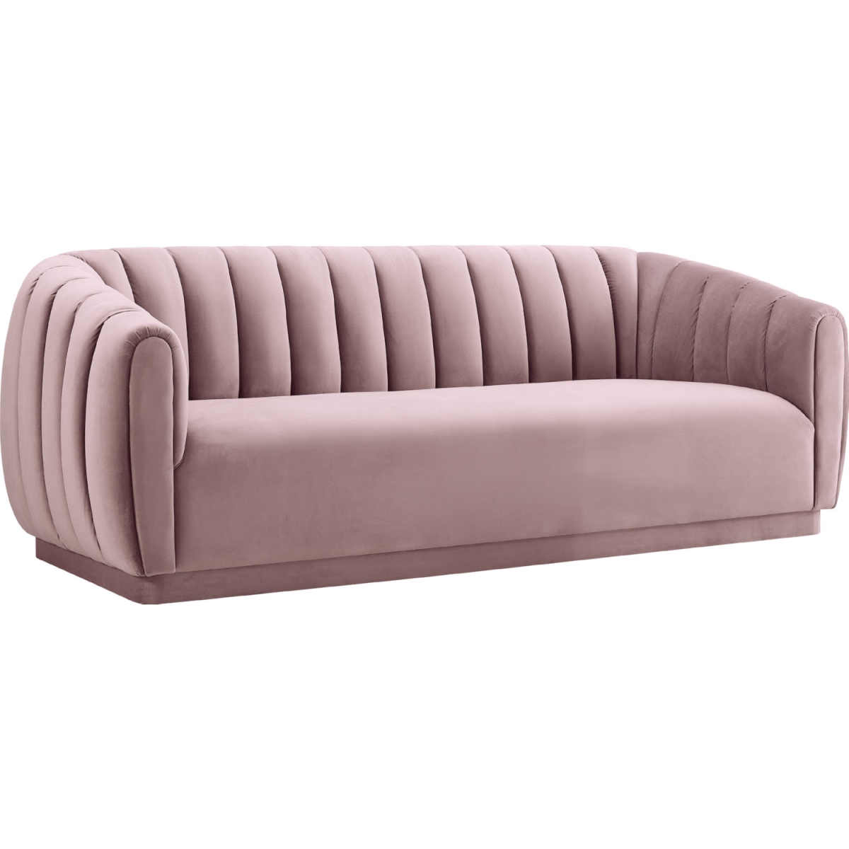 TOV-S168 32.5 x 88.6 x 37.5 in. Arno Blush Velvet Sofa -  Tov Furniture