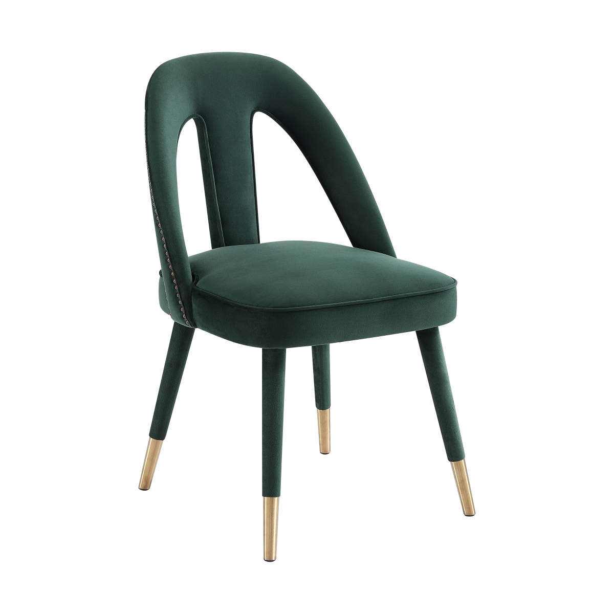 TOV-D6364 Petra Forest Velvet Side Chair, Green - 34.3 x 20.5 x 24 in -  Tov Furniture