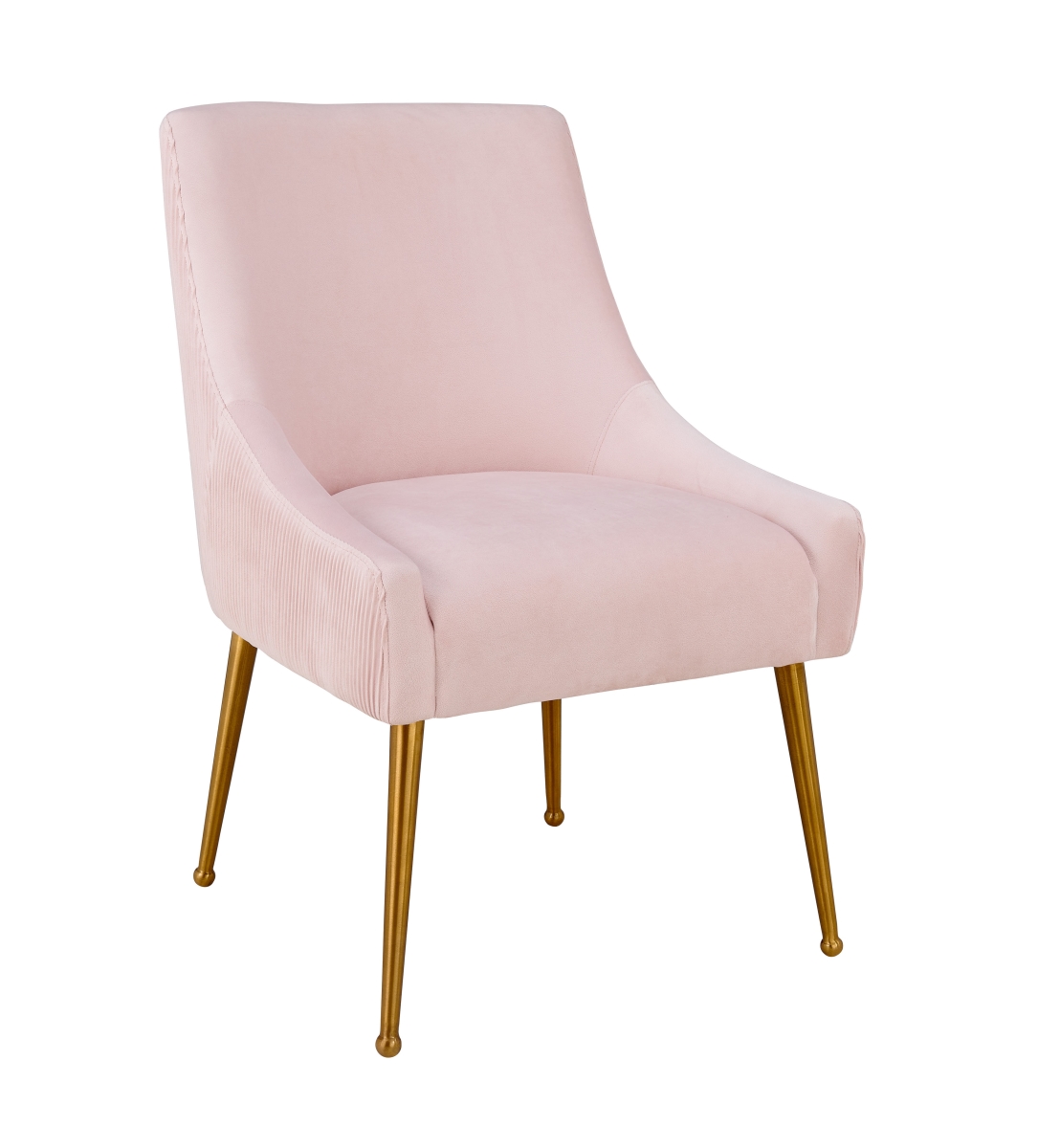 TOV-D6396 22 x 25.2 x 33.7 in. Beatrix Pleated Velvet Side Chair, Blush -  Tov Furniture