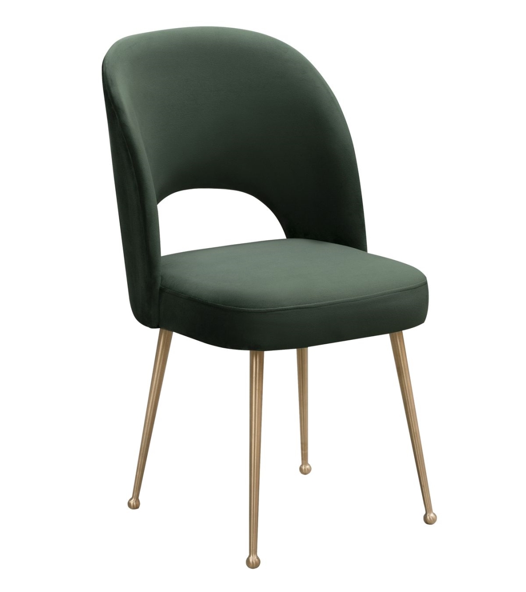 TOV-D6486 Swell Velvet Chair, Forest Green -  Tov Furniture