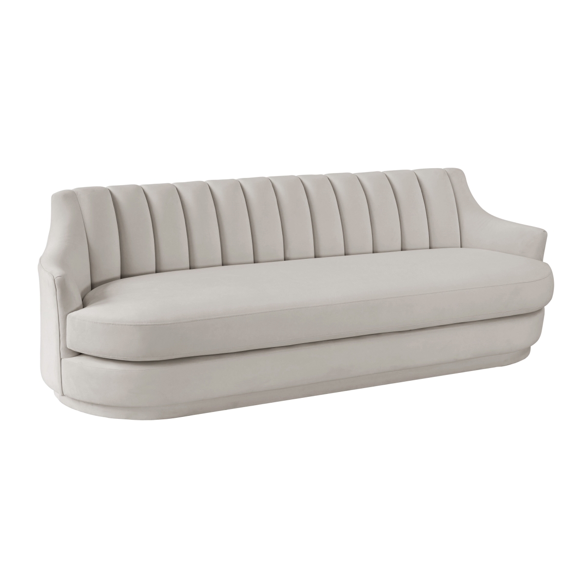 TOV-L68131 Peyton Velvet Sofa, Light Grey -  Tov Furniture
