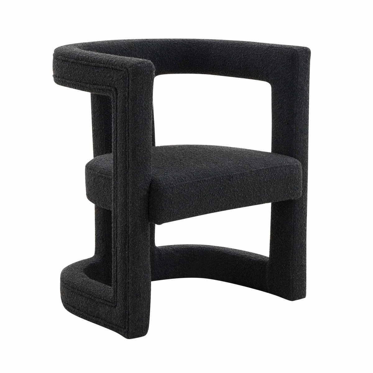 TOV-S68258 Ada Black Boucle Chair -  Tov Furniture