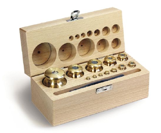 Picture of Kern 343-06 1 mg-1 kg M1 Class Set of Weight in Wooden Box with Finely Turned Stainless Steel