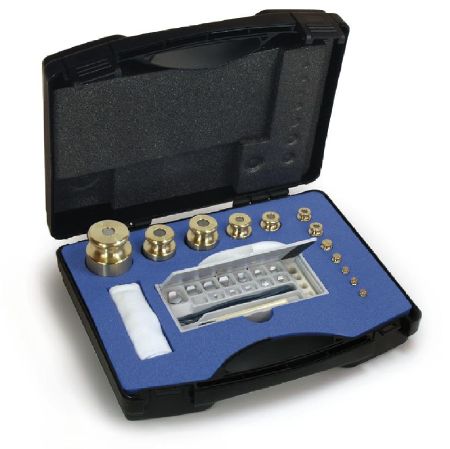 1 mg-500 g M1 Set of Weights in Plastic Box with Finely Turned Brass