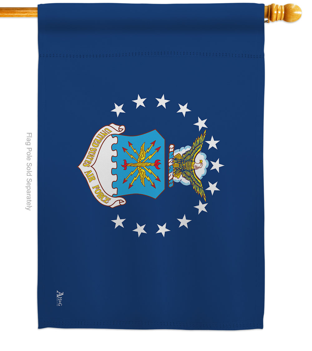 28 x 40 in. Air Force House Flag with Armed Forces Double-Sided Decorative Horizontal Flags Decoration Banner Garden Yard Gift