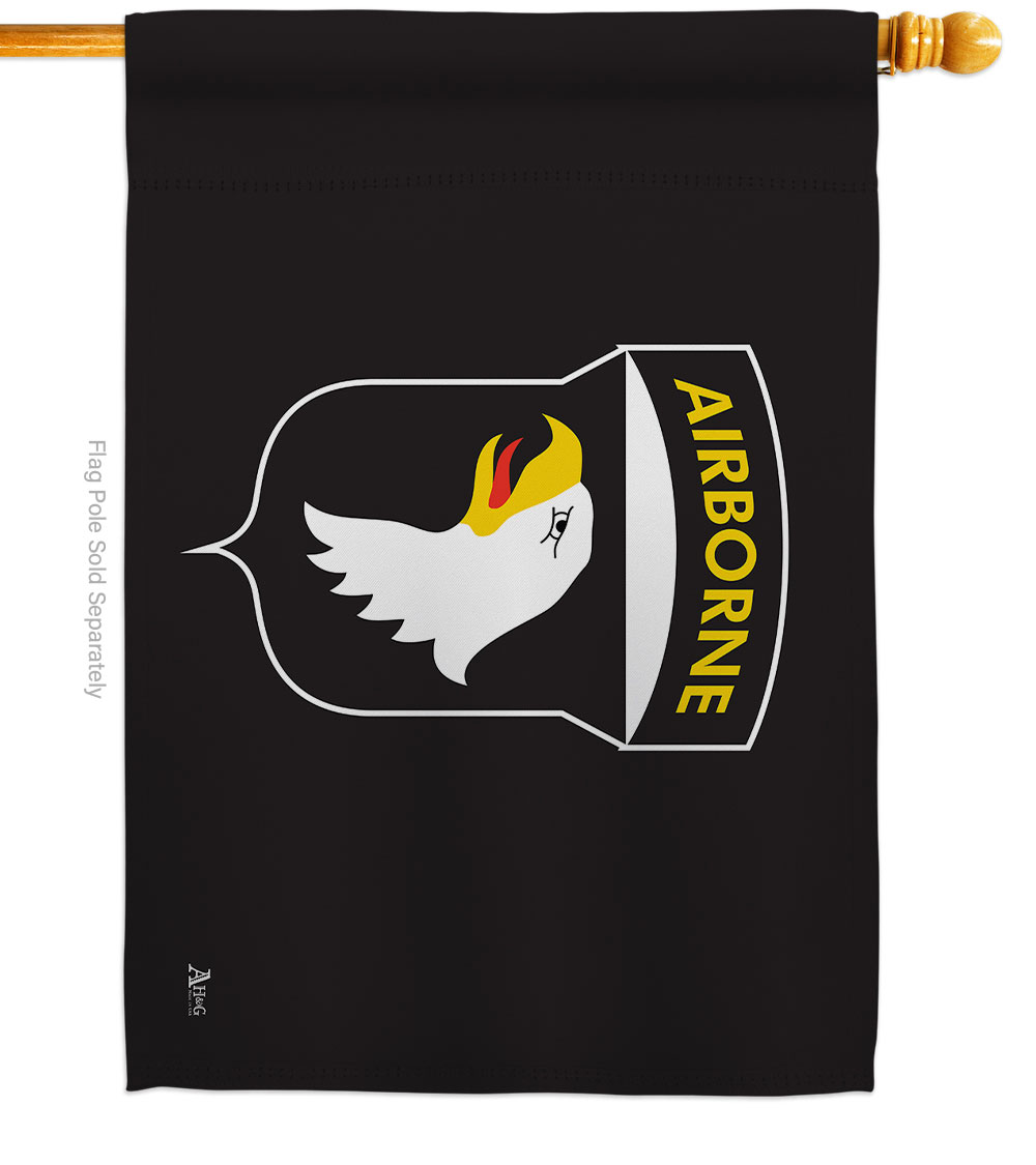 28 x 40 in. 101st. Airborne House Flag with Armed Forces Army Double-Sided Decorative Horizontal Flags Decoration Banner Garden Yard Gift