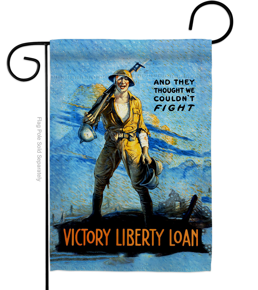 13 x 18.5 in. Victory Liberty Loan Garden Flag with Armed Forces Navy Double-Sided Decorative Vertical Flags House Decoration Banner Yard Gift