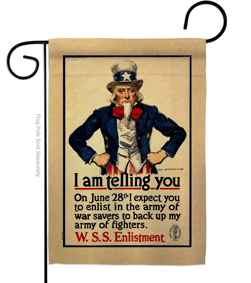 13 x 18.5 in. I Am Telling You Garden Flag with Armed Forces Service Double-Sided Decorative Vertical Flags House Decoration Banner Yard Gift