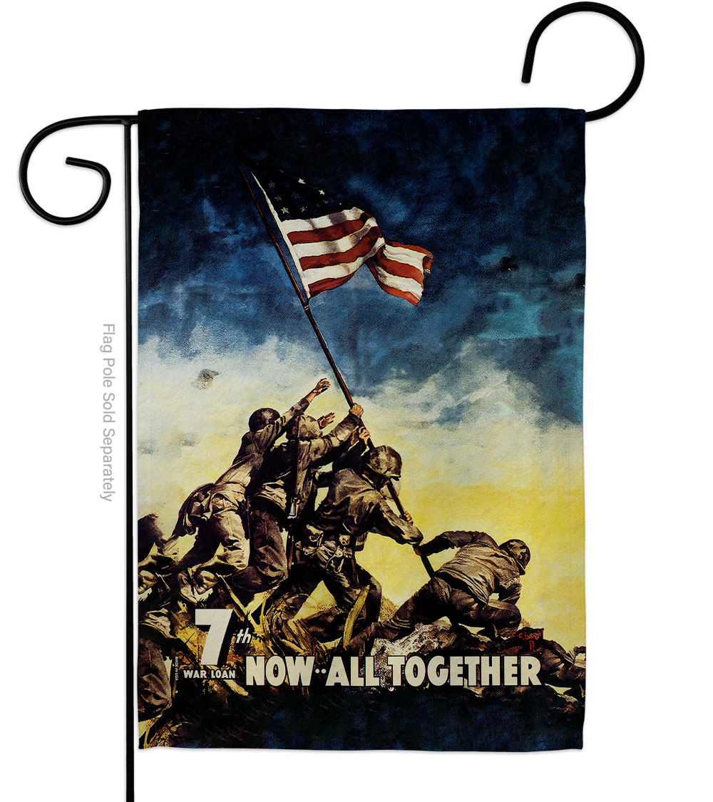 13 x 18.5 in. All Together Garden Flag with Armed Forces Marine Corps Double-Sided Decorative Vertical Flags House Decoration Banner Yard Gift