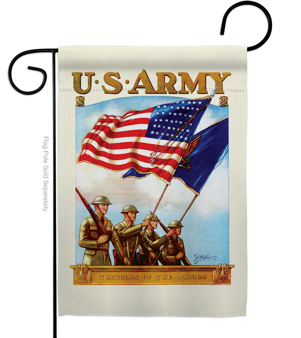 13 x 18.5 in. US Army Garden Flag with Armed Forces Double-Sided Decorative Vertical Flags House Decoration Banner Yard Gift