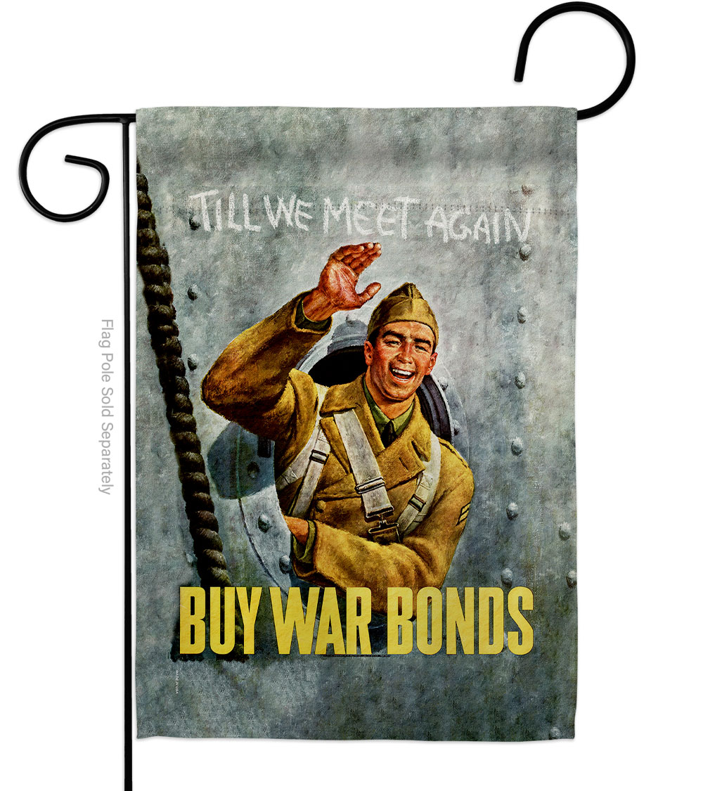 13 x 18.5 in. Till We Meet Again Garden Flag with Armed Forces Service Double-Sided Decorative Vertical Flags House Decoration Banner Yard Gift