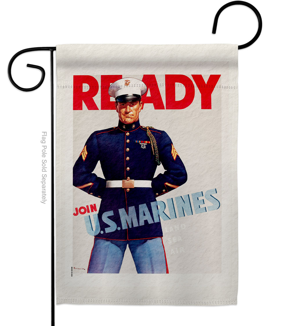 13 x 18.5 in. Join U.S. Marines Garden Flag with Armed Forces Marine Corps Double-Sided Decorative Vertical Flags House Decoration Banner Yard Gift
