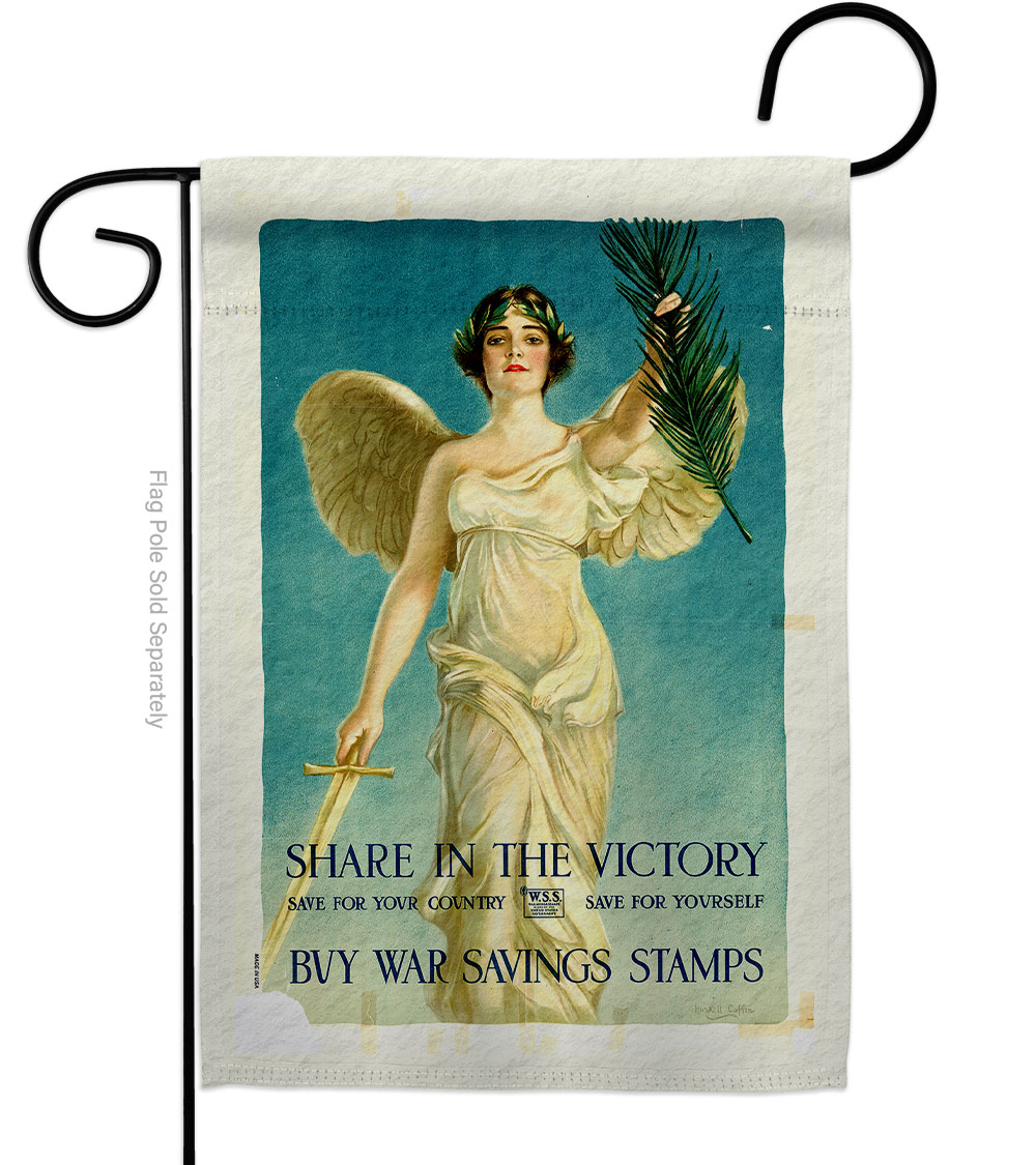 13 x 18.5 in. Share the Victory Garden Flag with Armed Forces Service Double-Sided Decorative Vertical Flags House Decoration Banner Yard Gift