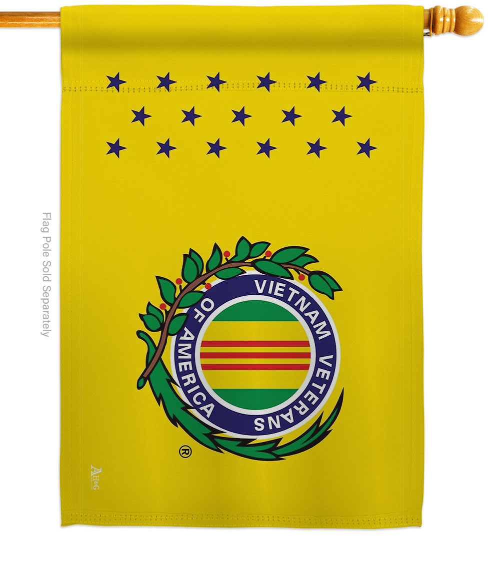 28 x 40 in. Vietnam War House Flag with Armed Forces Service Double-Sided Decorative Horizontal Flags Decoration Banner Garden Yard Gift