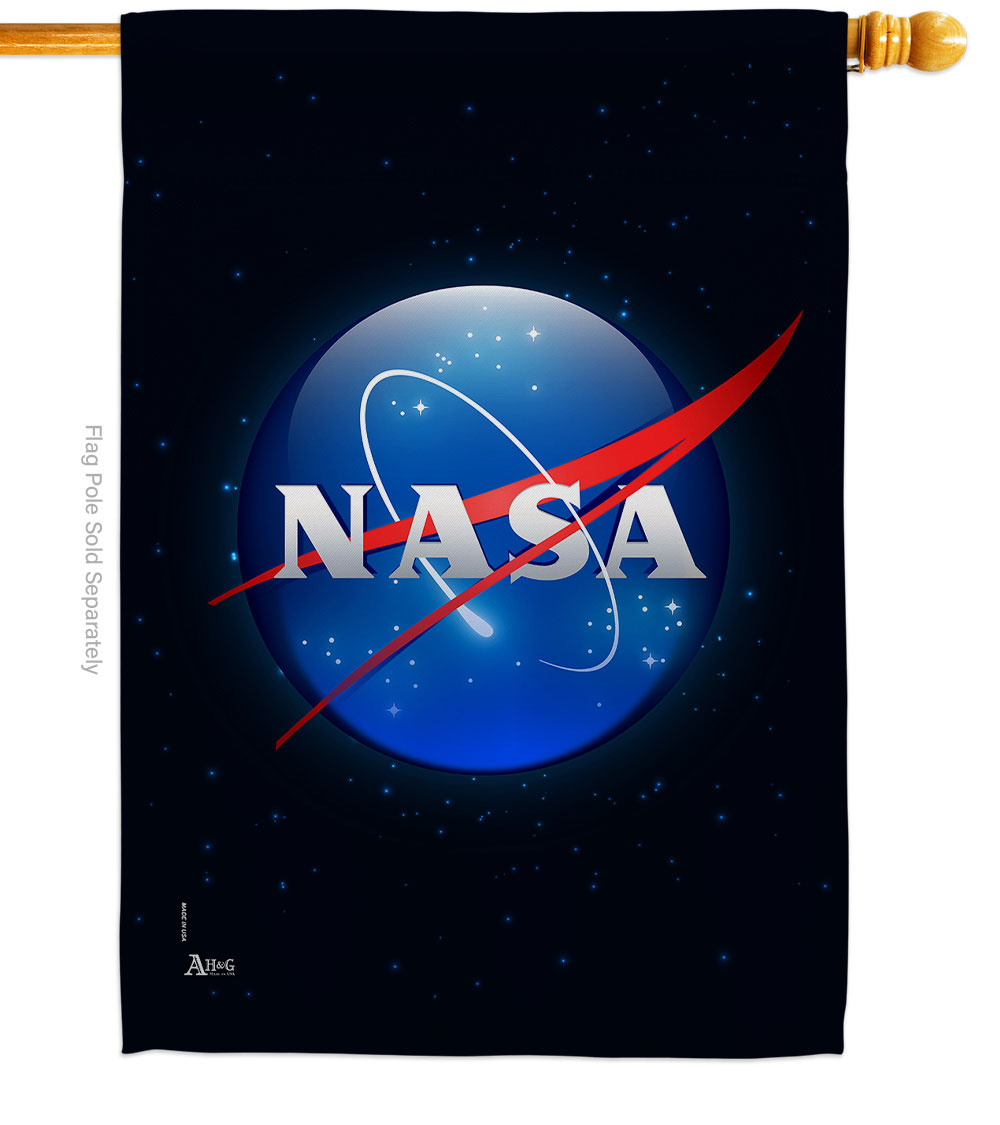 28 x 40 in. NASA House Flag with Armed Forces Double-Sided Decorative Vertical Flags Decoration Banner Garden Yard Gift