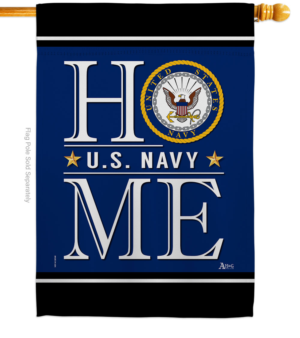 28 x 40 in. US Navy Home House Flag with Armed Forces Double-Sided Decorative Vertical Flags Decoration Banner Garden Yard Gift