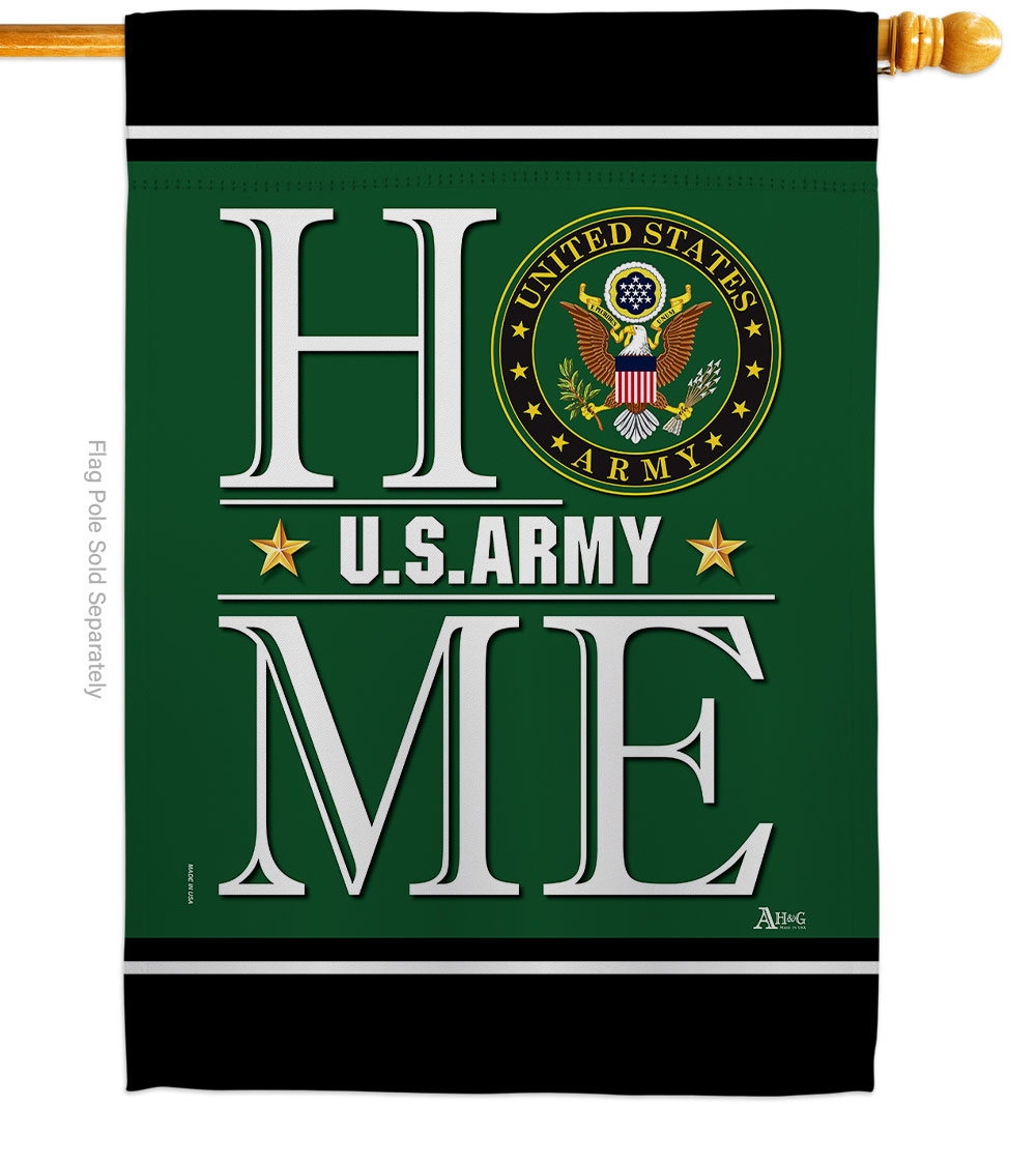 28 x 40 in. US Army Home House Flag with Armed Forces Double-Sided Decorative Vertical Flags Decoration Banner Garden Yard Gift