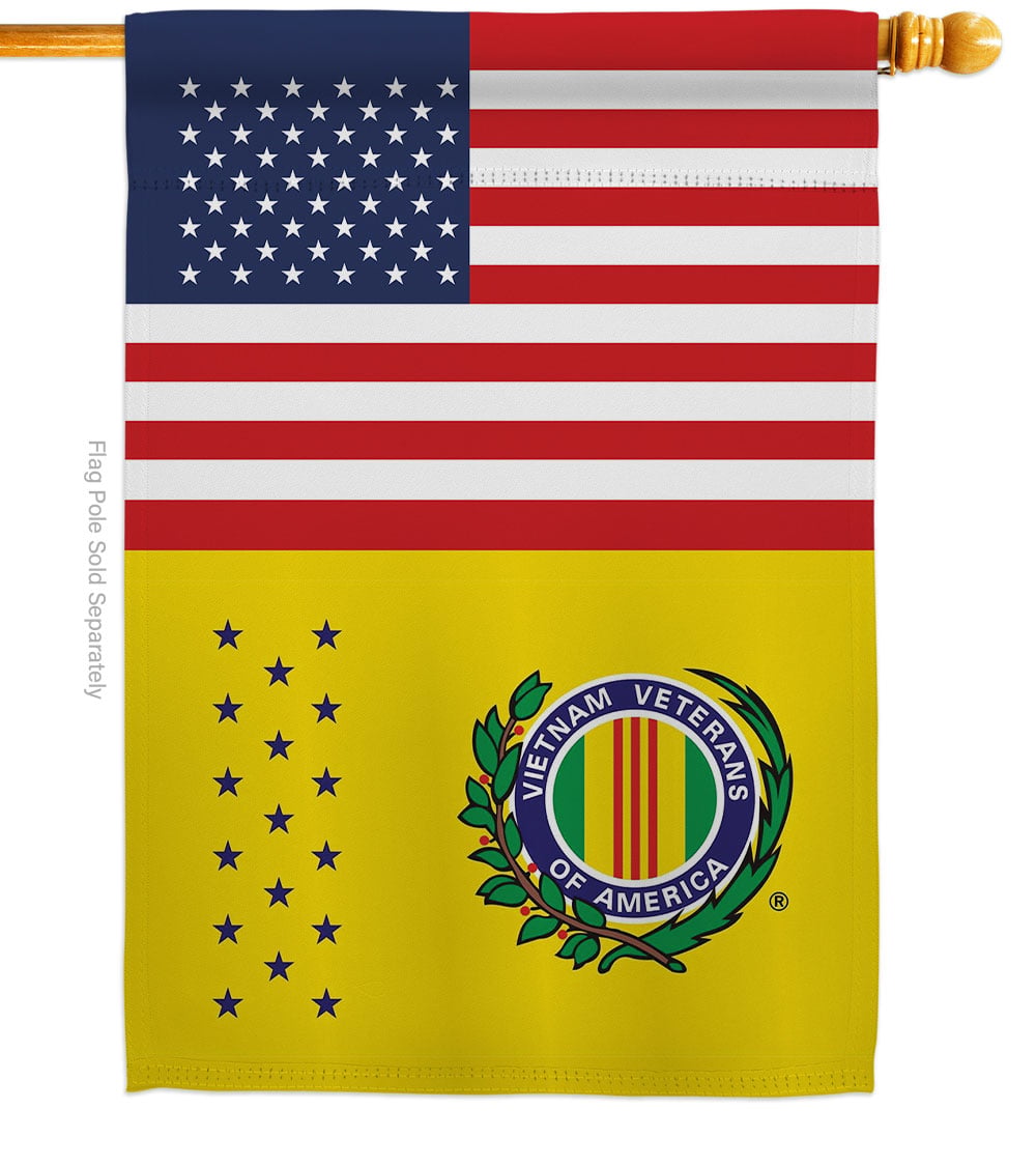 28 x 40 in. US Vietnam War House Flag with Armed Forces Service Double-Sided Decorative Vertical Flags Decoration Banner Garden Yard Gift