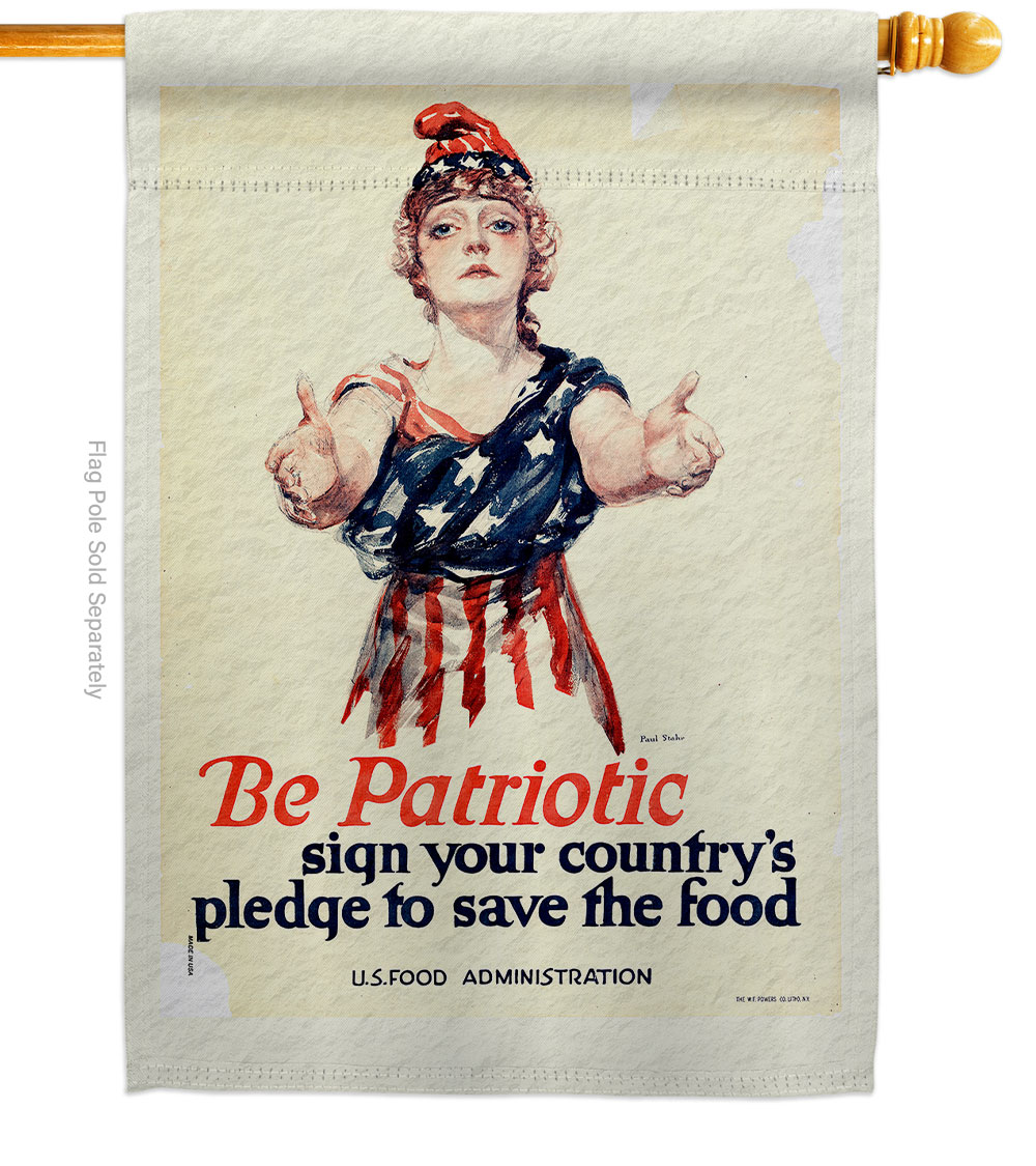 28 x 40 in. Be Patriotic House Flag with Armed Forces Service Double-Sided Decorative Vertical Flags Decoration Banner Garden Yard Gift