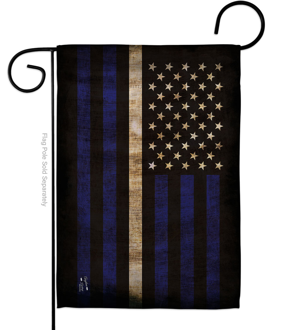 G135432-BO 13 x 18.5 in. Thin White Line Garden Flag with Armed Forces EMT Double-Sided Decorative Horizontal Flags House Decoration Banner Yard Gift