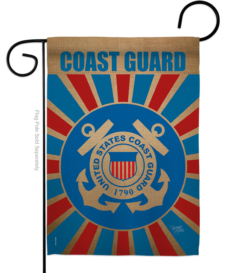 G158397-BO 13 x 18.5 in. Coast Guard Garden Flag with Armed Forces Double-Sided Decorative Vertical Flags House Decoration Banner Yard Gift