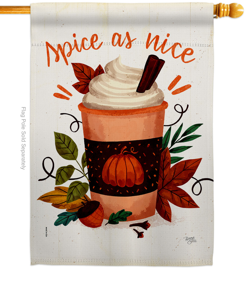 28 x 40 in. Spice As Nice House Flag with Fall Harvest & Autumn Double-Sided Decorative Vertical Flags Decoration Banner Garden Yard Gift