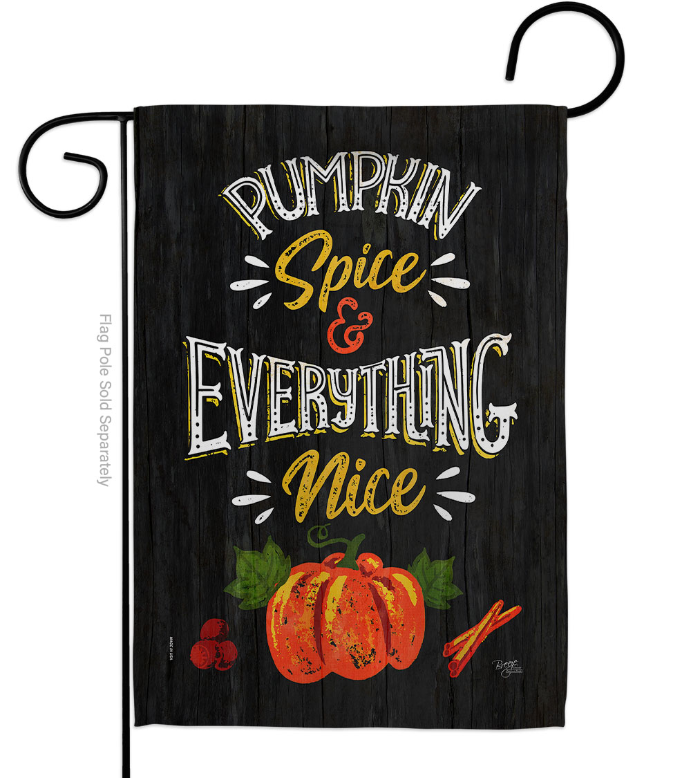 G162104-BO 13 x 18.5 in. Pumpkin Spice Nice Garden Flag with Fall Halloween Double-Sided Decorative Vertical Flags House Decoration Banner Yard Gift