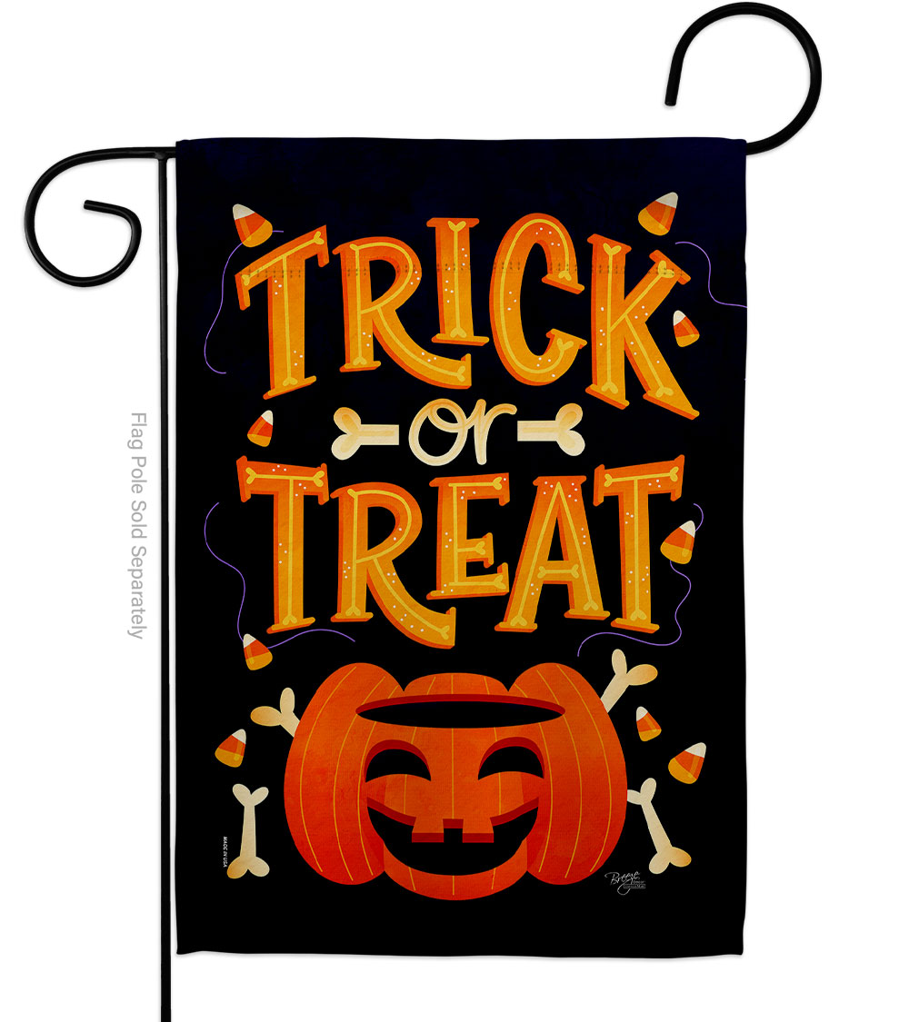 G162106-BO 13 x 18.5 in. Happy Pumpkin Garden Flag with Fall Halloween Double-Sided Decorative Vertical Flags House Decoration Banner Yard Gift