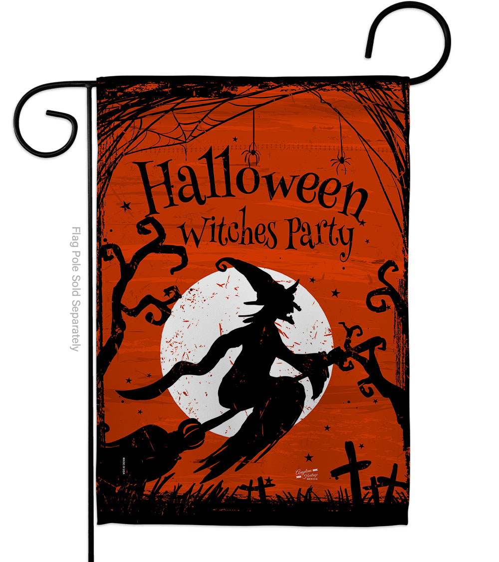 G135103-BO 13 x 18.5 in. Witches Party Garden Flag with Fall Halloween Double-Sided Decorative Vertical Flags House Decoration Banner Yard Gift