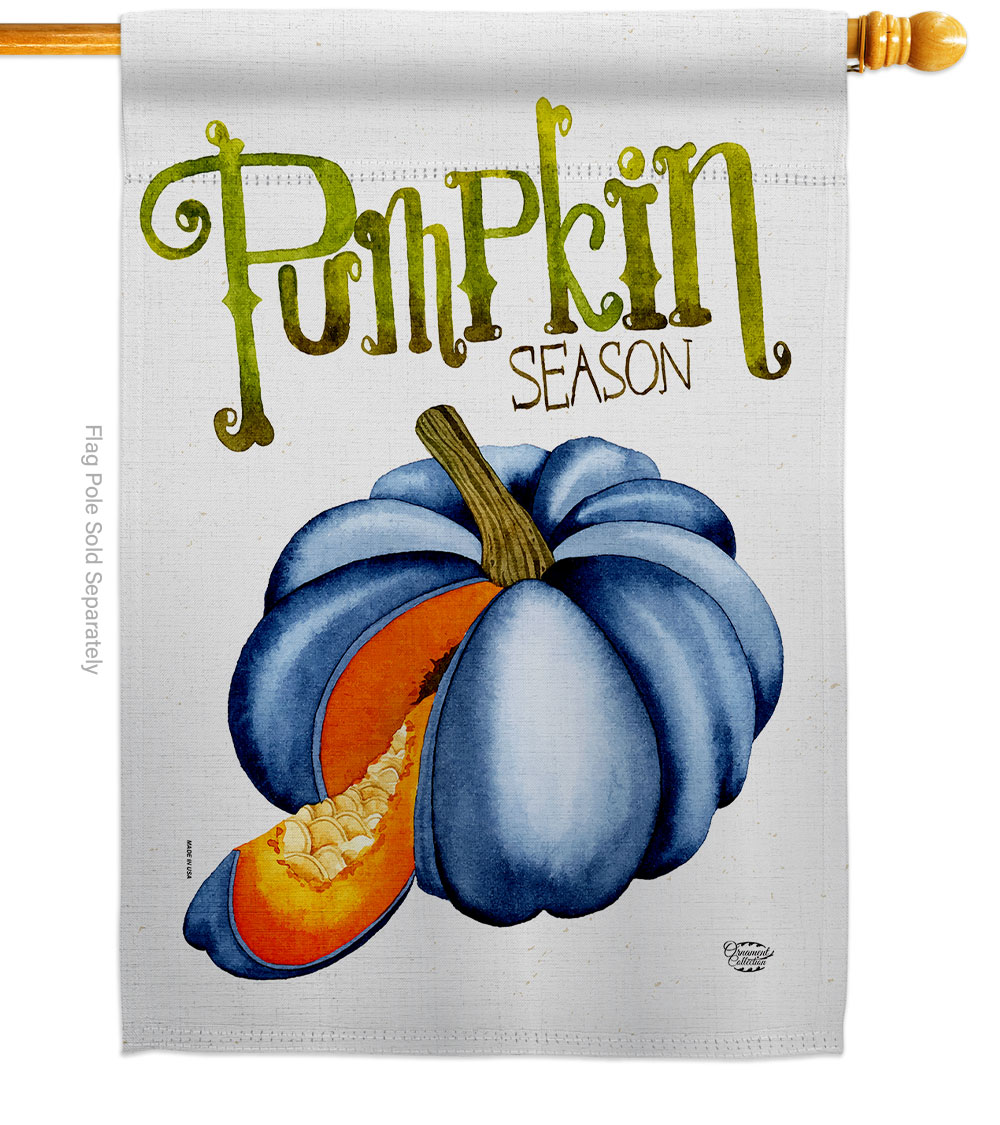 28 x 40 in. Pumpkin Season House Flag with Fall Harvest & Autumn Double-Sided Decorative Vertical Flags Decoration Banner Garden Yard Gift