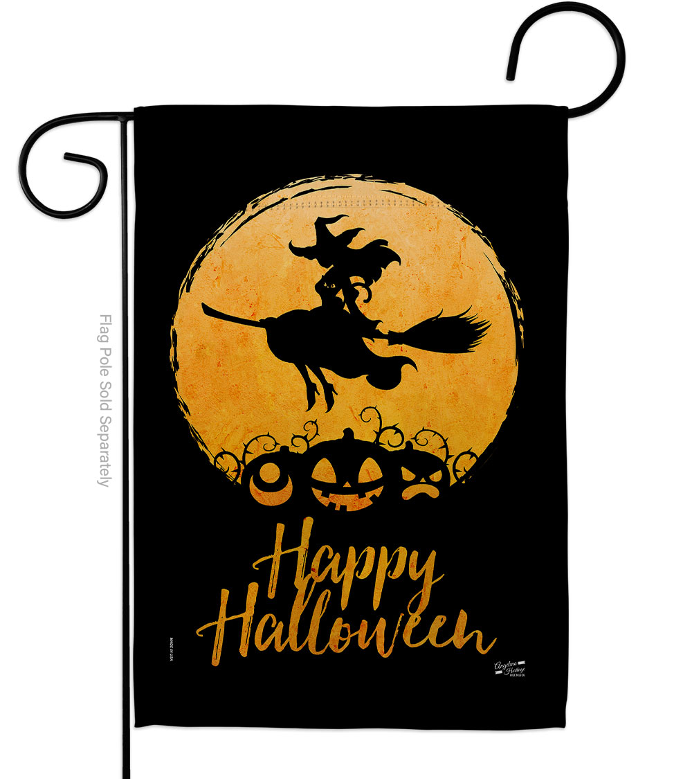 G135306-BO 13 x 18.5 in. Halloween Witch Garden Flag with Fall Double-Sided Decorative Vertical Flags House Decoration Banner Yard Gift