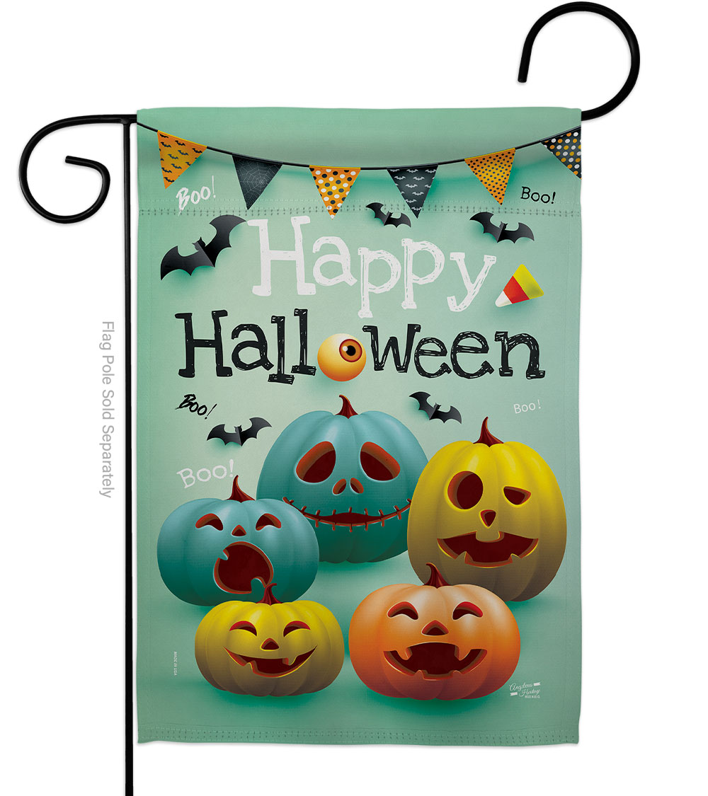 G135556-BO 13 x 18.5 in. Pumpkin Patch Boo Garden Flag with Fall Halloween Double-Sided Decorative Vertical Flags House Decoration Banner Yard Gift
