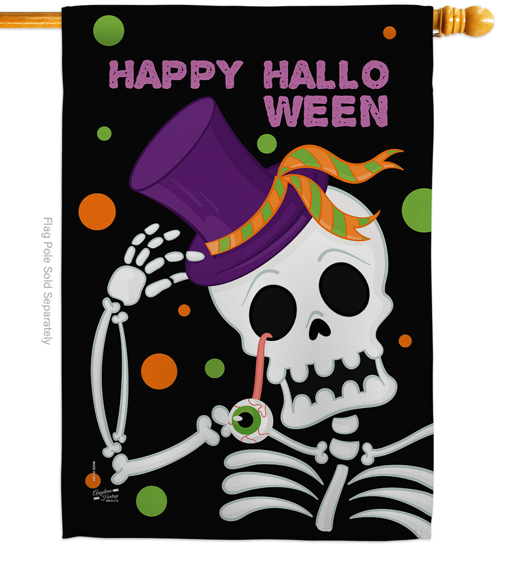 28 x 40 in. Happy Halloween House Flag with Fall Double-Sided Decorative Vertical Flags Decoration Banner Garden Yard Gift