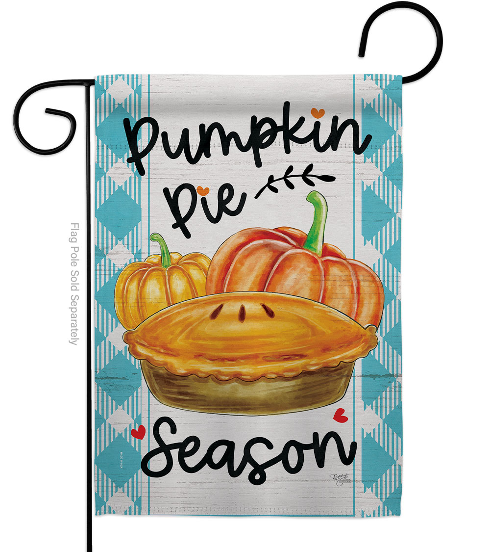G163102-BO 13 x 18.5 in. Pumpkin Pie Garden Flag with Fall Harvest & Autumn Double-Sided Decorative Vertical Flags House Decoration Banner Yard Gift