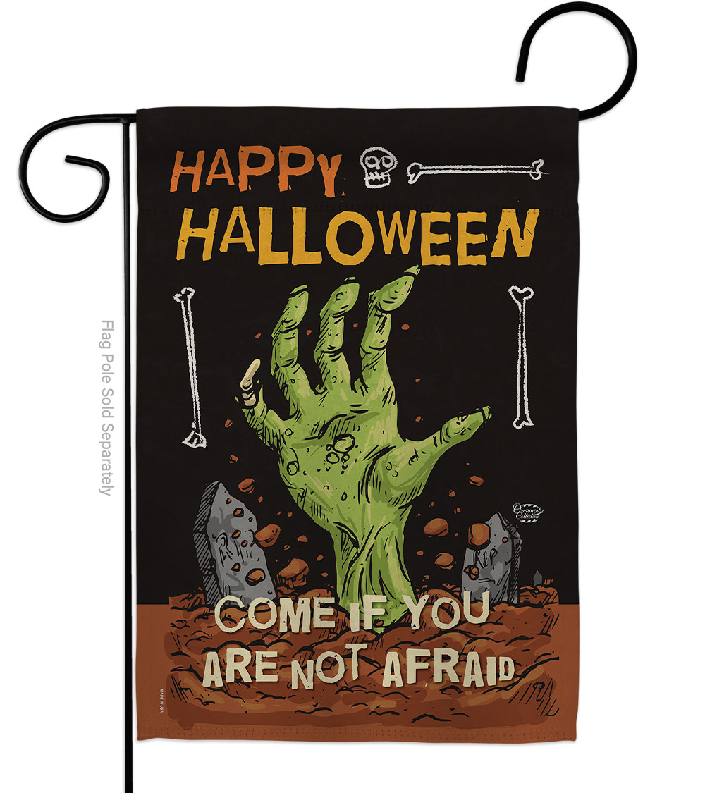 13 x 18.5 in. Come in if not Afraid Garden Flag with Fall Halloween Double-Sided Decorative Vertical Flags House Decoration Banner Yard Gift