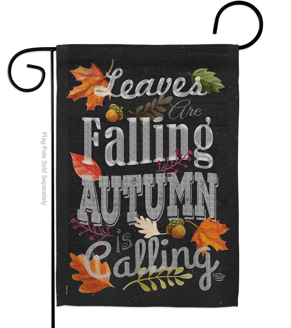 13 x 18.5 in. Autumn is Calling Fall Garden Flag with Harvest & Double-Sided Decorative Vertical Flags House Decoration Banner Yard Gift