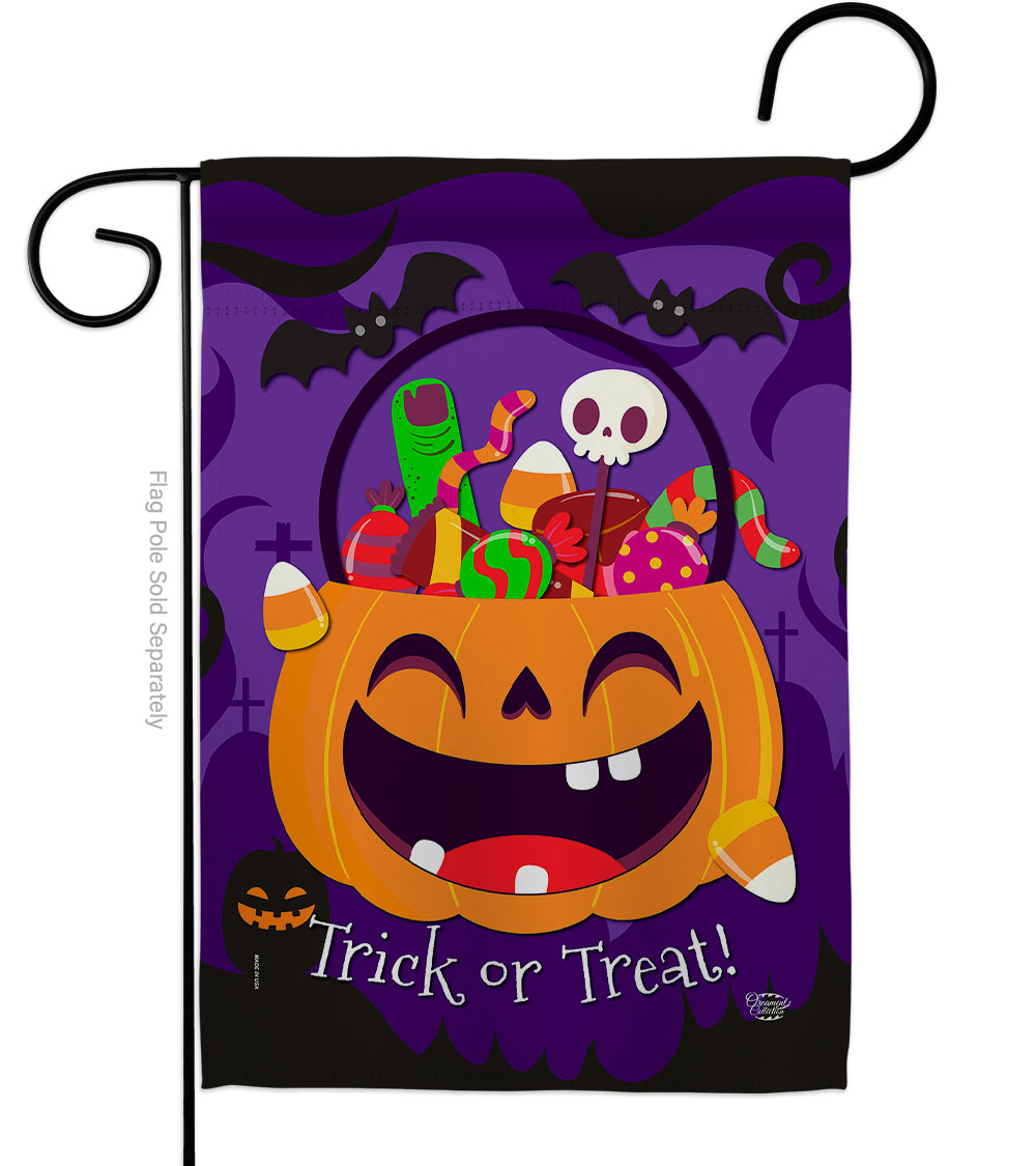 G192243-BO 13 x 18.5 in. Happy Pumpkin Garden Flag with Fall Halloween Double-Sided Decorative Vertical Flags House Decoration Banner Yard Gift