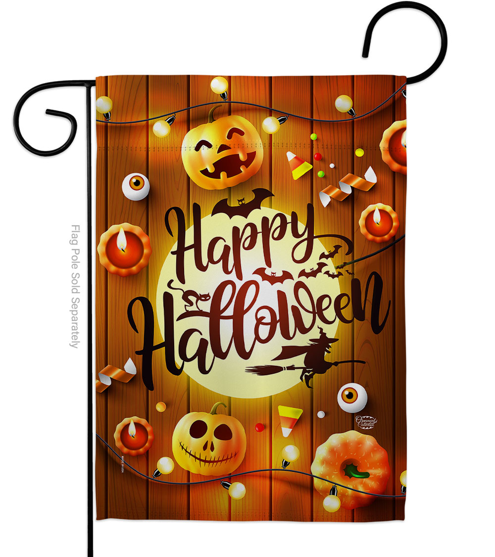 13 x 18.5 in. Lightful Halloween Garden Flag with Fall Double-Sided Decorative Vertical Flags House Decoration Banner Yard Gift