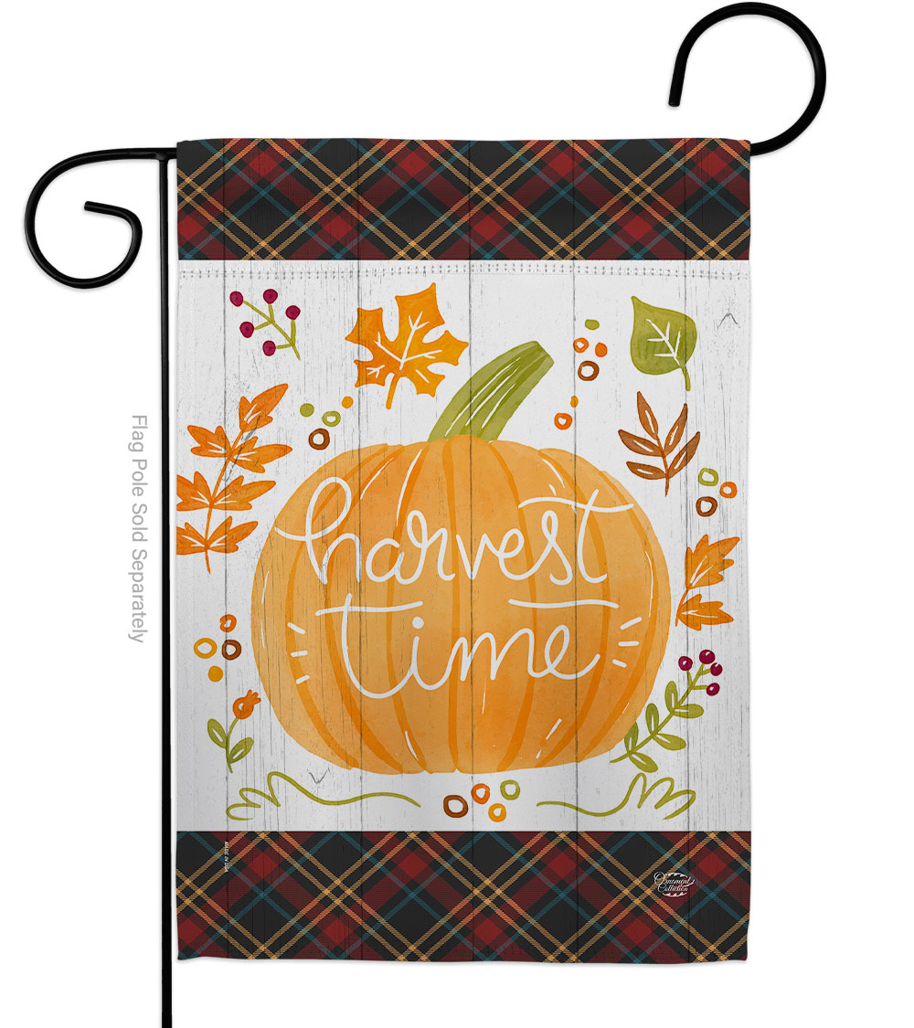 G192274-BO 13 x 18.5 in. Harvest Time Garden Flag with Fall & Autumn Double-Sided Decorative Vertical Flags House Decoration Banner Yard Gift
