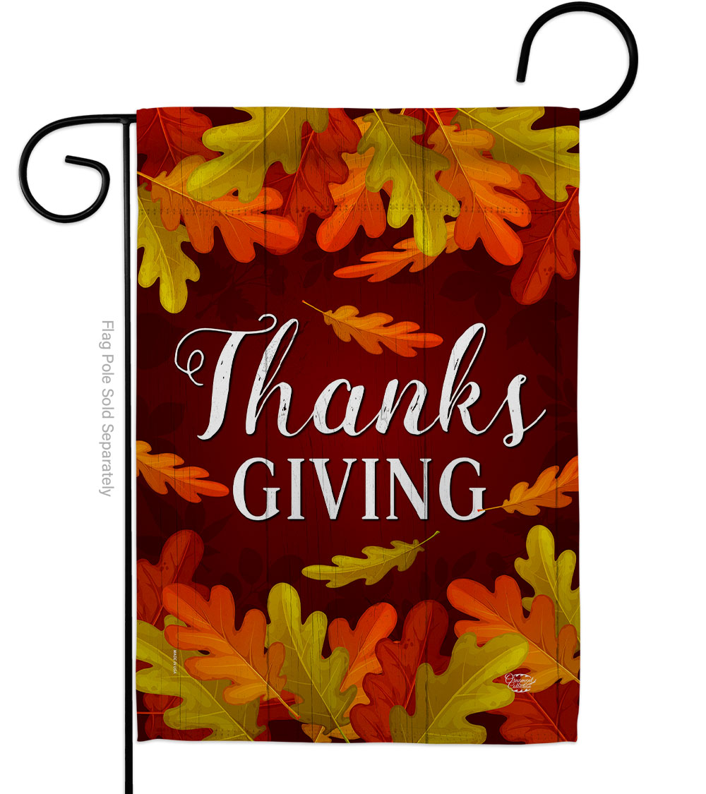 13 x 18.5 in. Thanksgiving Garden Flag with Fall Double-Sided Decorative Vertical Flags House Decoration Banner Yard Gift
