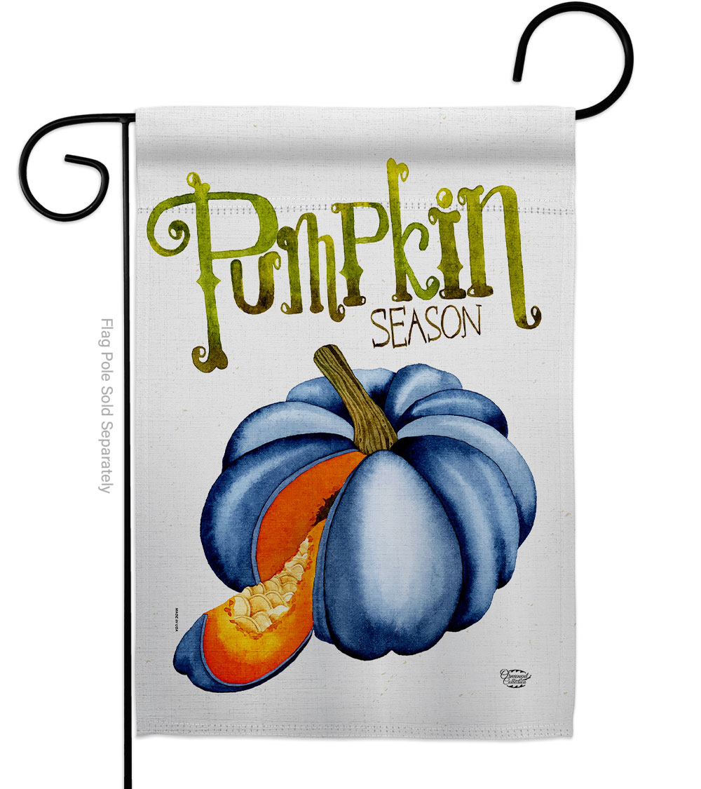 13 x 18.5 in. Pumpkin Season Garden Flag with Fall Harvest & Autumn Double-Sided Decorative Vertical Flags House Decoration Banner Yard Gift
