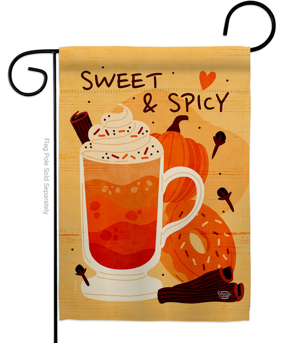 13 x 18.5 in. Sweet & Spicy Garden Flag with Fall Harvest Autumn Double-Sided Decorative Vertical Flags House Decoration Banner Yard Gift